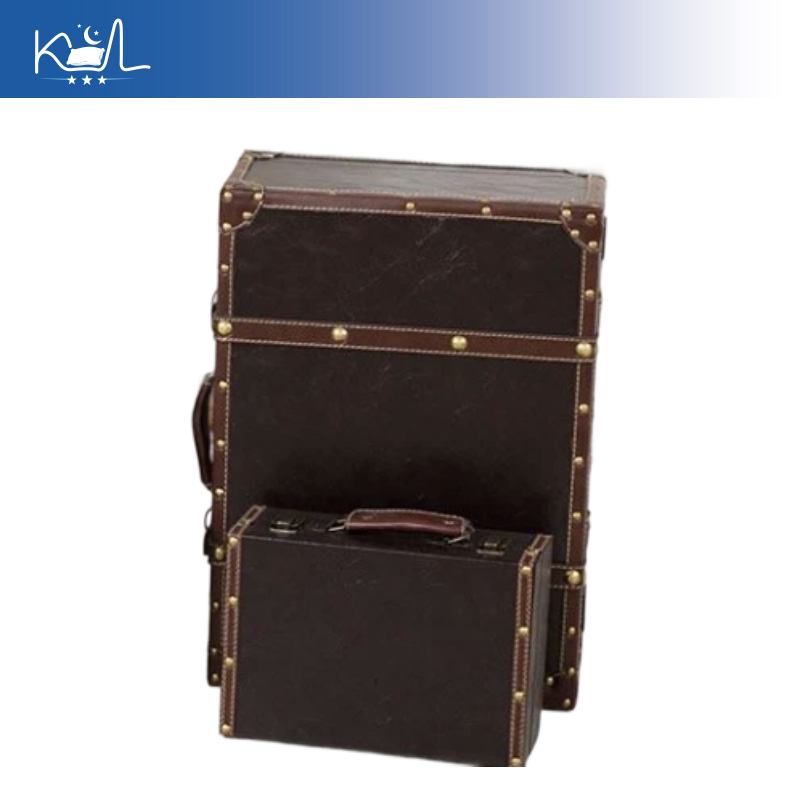 Retro Vintage Trunk Suitcase - Vintage bruine decoratieve koffer opbergdoos, verweerde