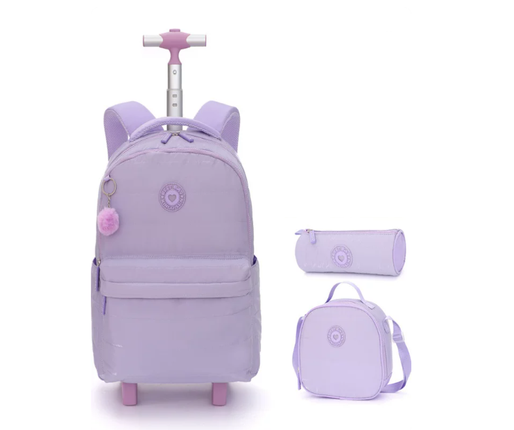 Foldable Rolling Luggage Bag - 18 inch schooltas met wielen, school