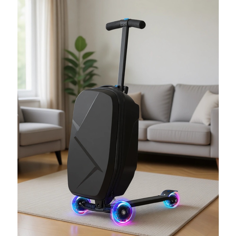 Kids Ride On Suitcase Scooter - Scooter-koffer voor kinderen: Lichtgewicht opvouwbare step-koffer
