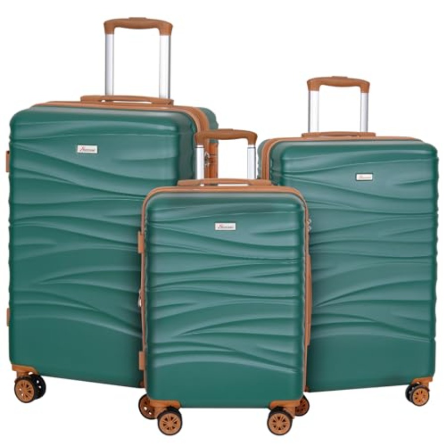 Expandable Hard Shell Luggage Set - Hardside uitbreidbare 3-delige bagageset met spinnerwielen,