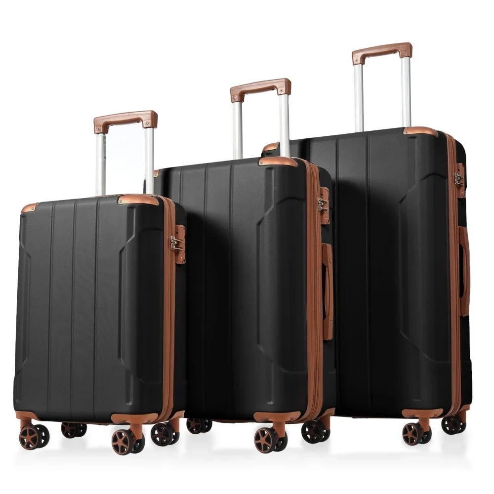 Expandable Hard Shell Luggage Set - Reisset 3-delig, uitbreidbare hardcase ABS koffers