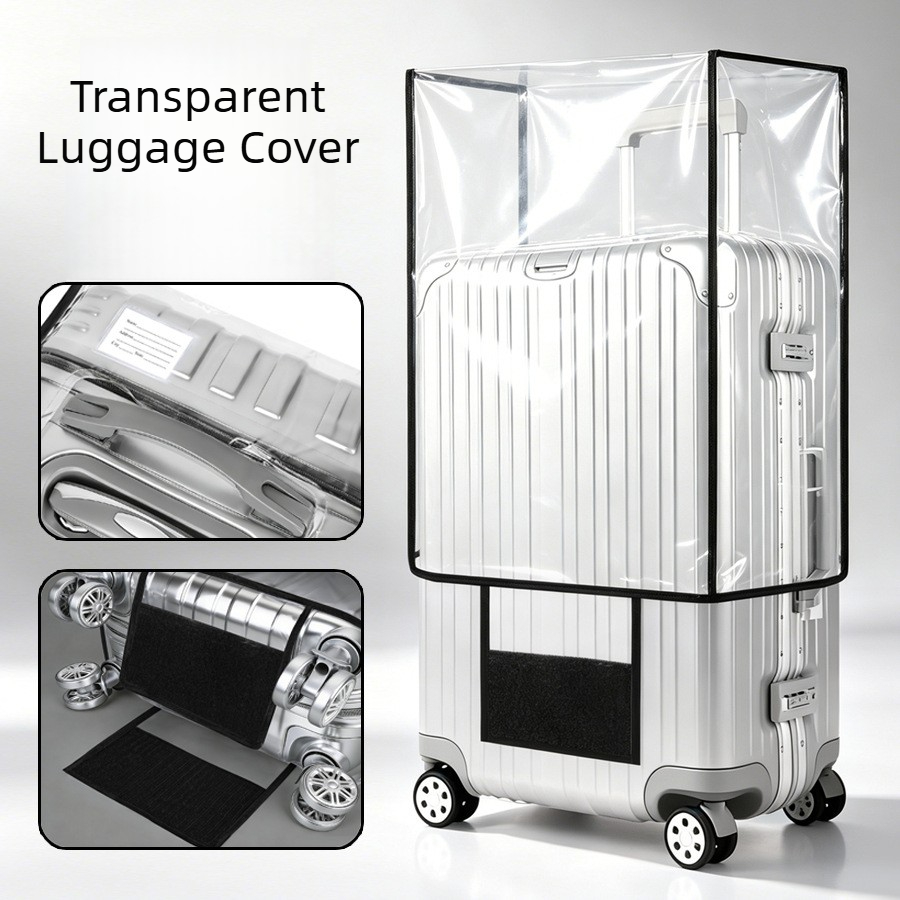 Luggage Protective Cover Transparent - Transparante PVC-bagagehoes voor ingecheckte bagage, waterdicht,