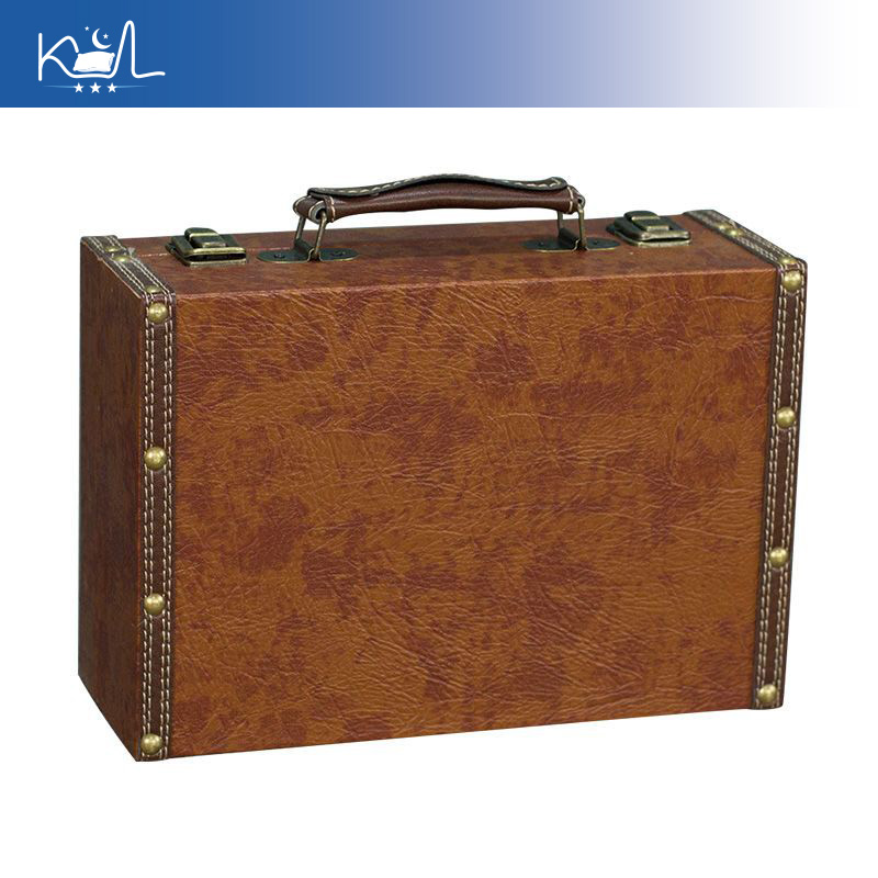 Retro Vintage Trunk Suitcase - Vintage bruine decoratieve koffer opbergdoos, verweerde