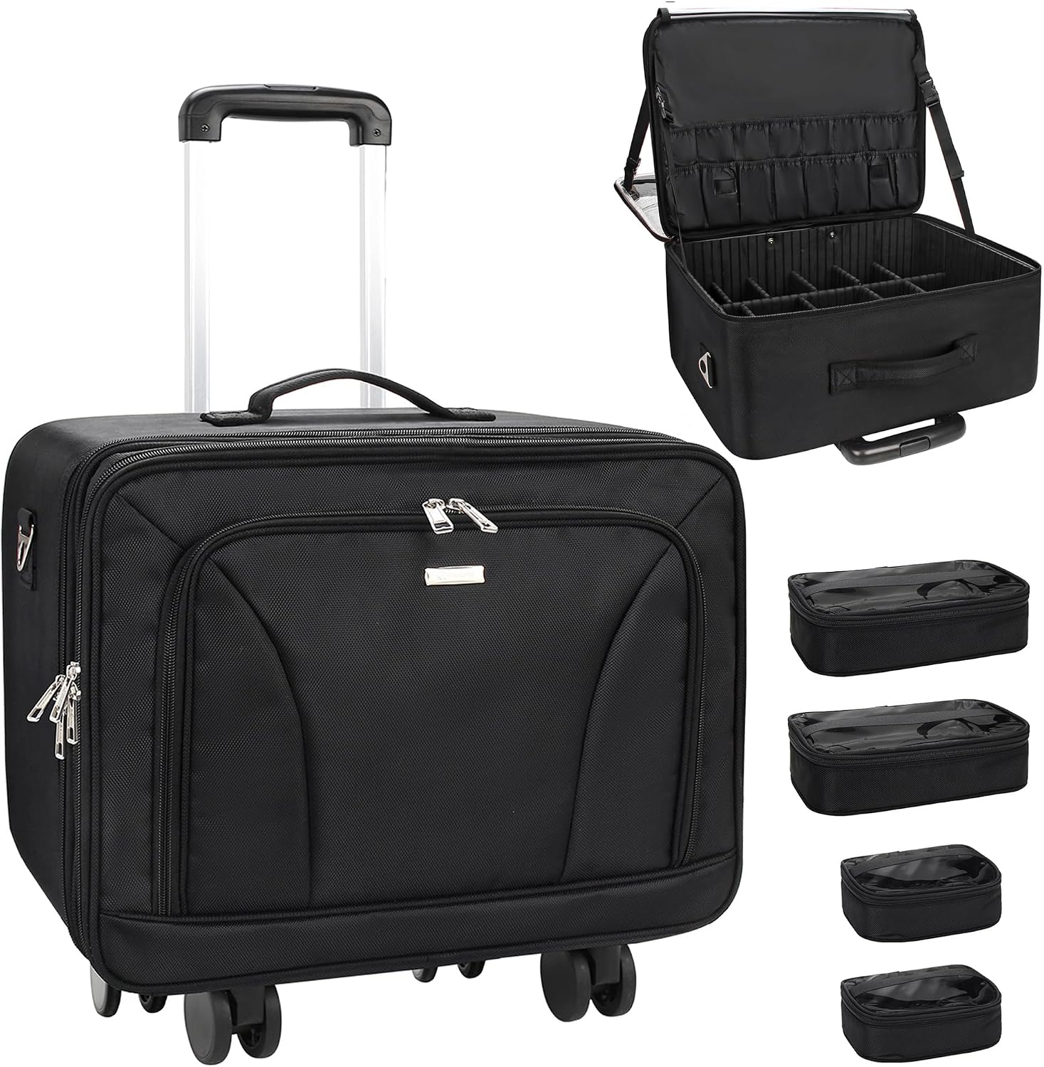 Travel Bags - Extra grote rollende make-up koffer met