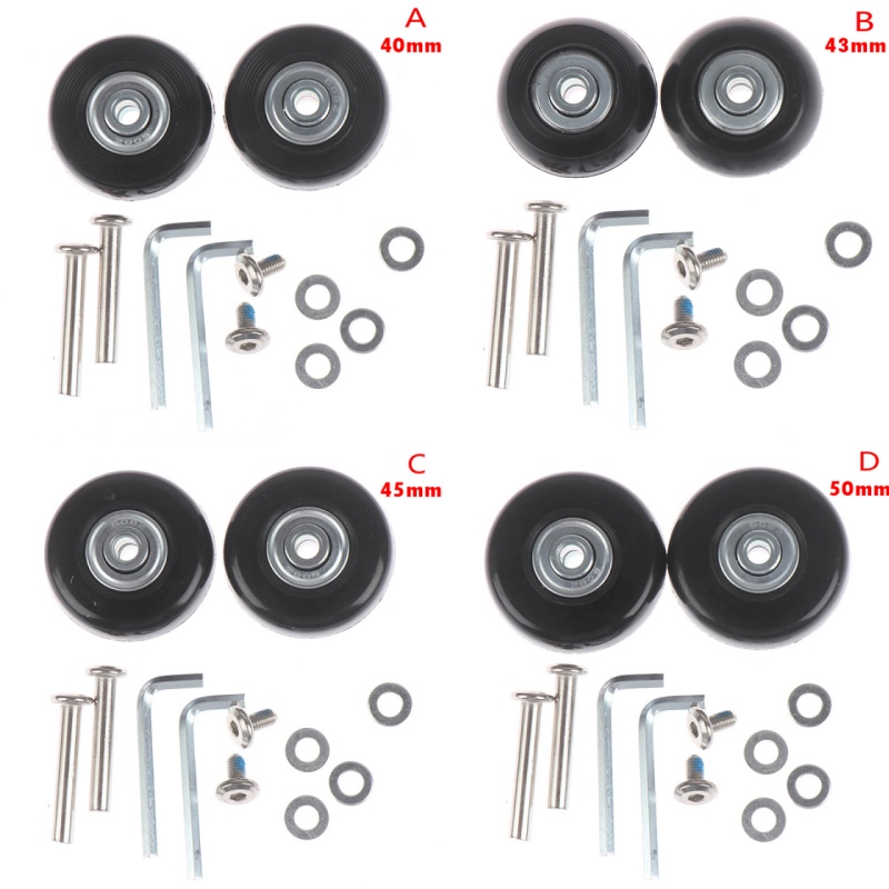 Silent Replacement Luggage Wheels - 1Set OD 40-54mm Koffer Onderdelen Assen