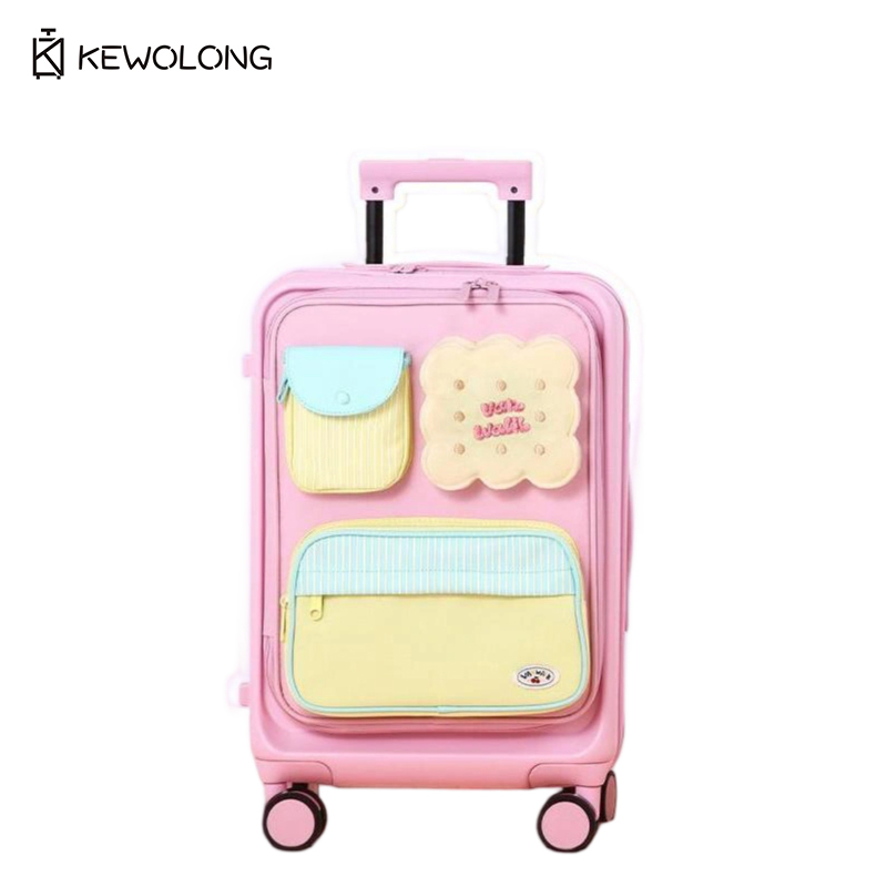 Spinner Wheel Rolling Suitcase 20 Inch - 20 inch schattige spinnerkoffer met vooropening,