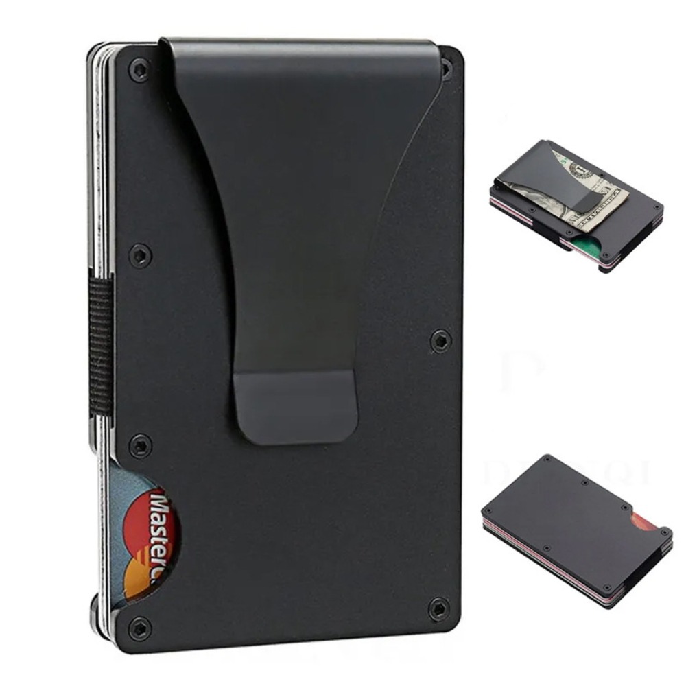 Wallets - Aluminiumlegering RFID-blokkerende kaarthouder Ultraslanke anti-diefstal metalen