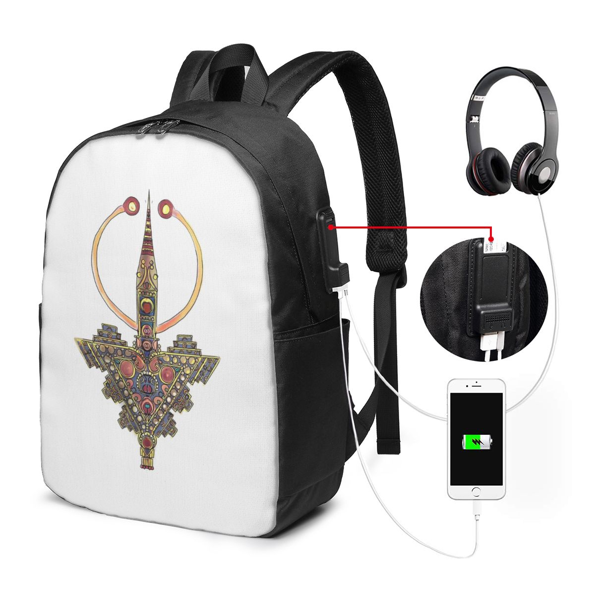Travel Bags - Kabyle Jewelry Amazigh Marokko Rugzak Reisnotebooktas