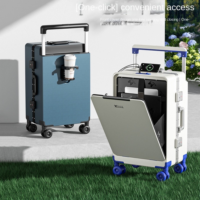 Bagage met opening aan de voor - Aluminum Frame Carry On Luggage recensie en prijs