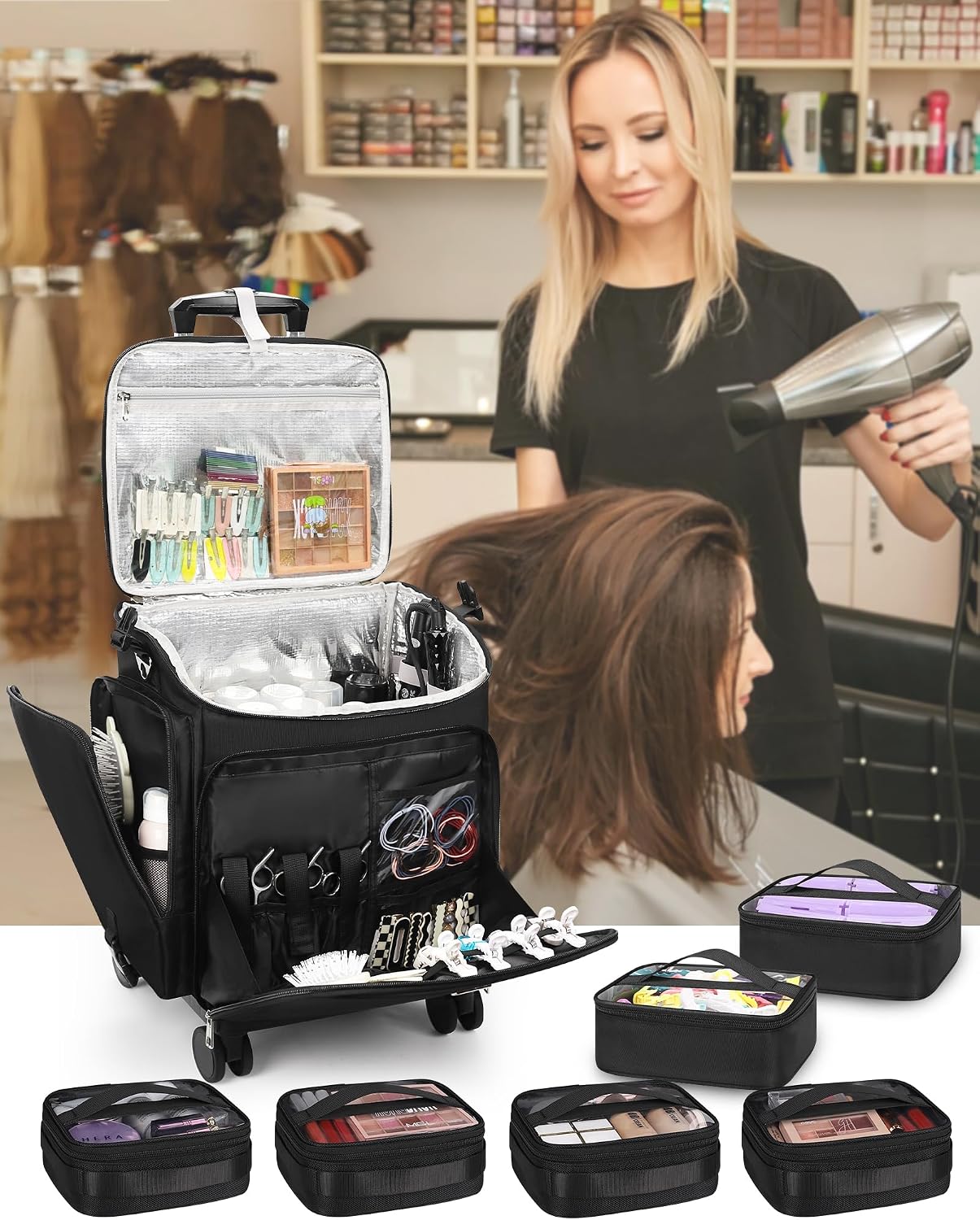 Rollende make-up koffer, haars - Travel Bags recensie en prijs