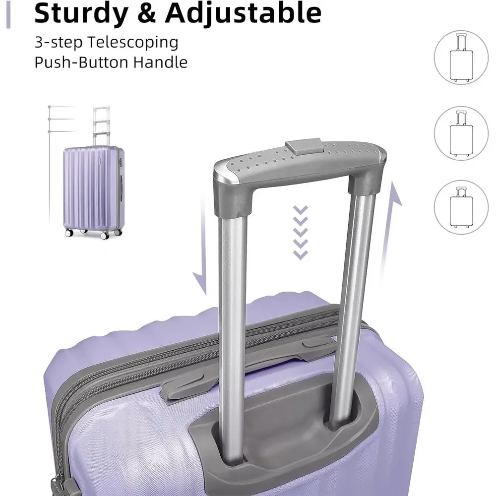 6-delige lavendelkleurige uitb - Expandable Hard Shell Luggage Set recensie en prijs