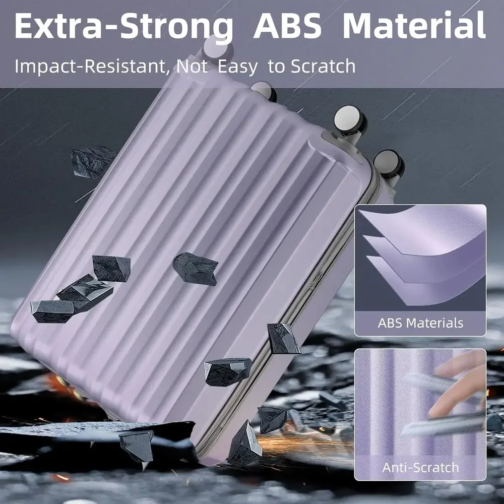 6-delige lavendelkleurige uitb - Expandable Hard Shell Luggage Set recensie en prijs