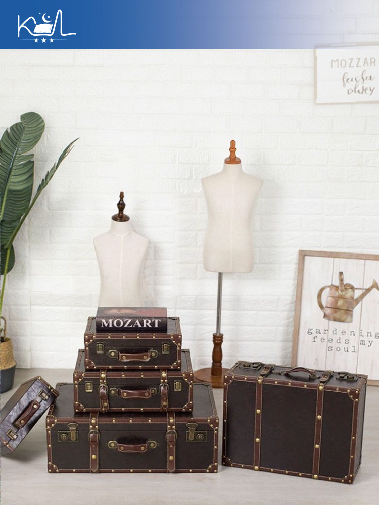 Vintage bruine decoratieve kof - Retro Vintage Trunk Suitcase recensie en prijs