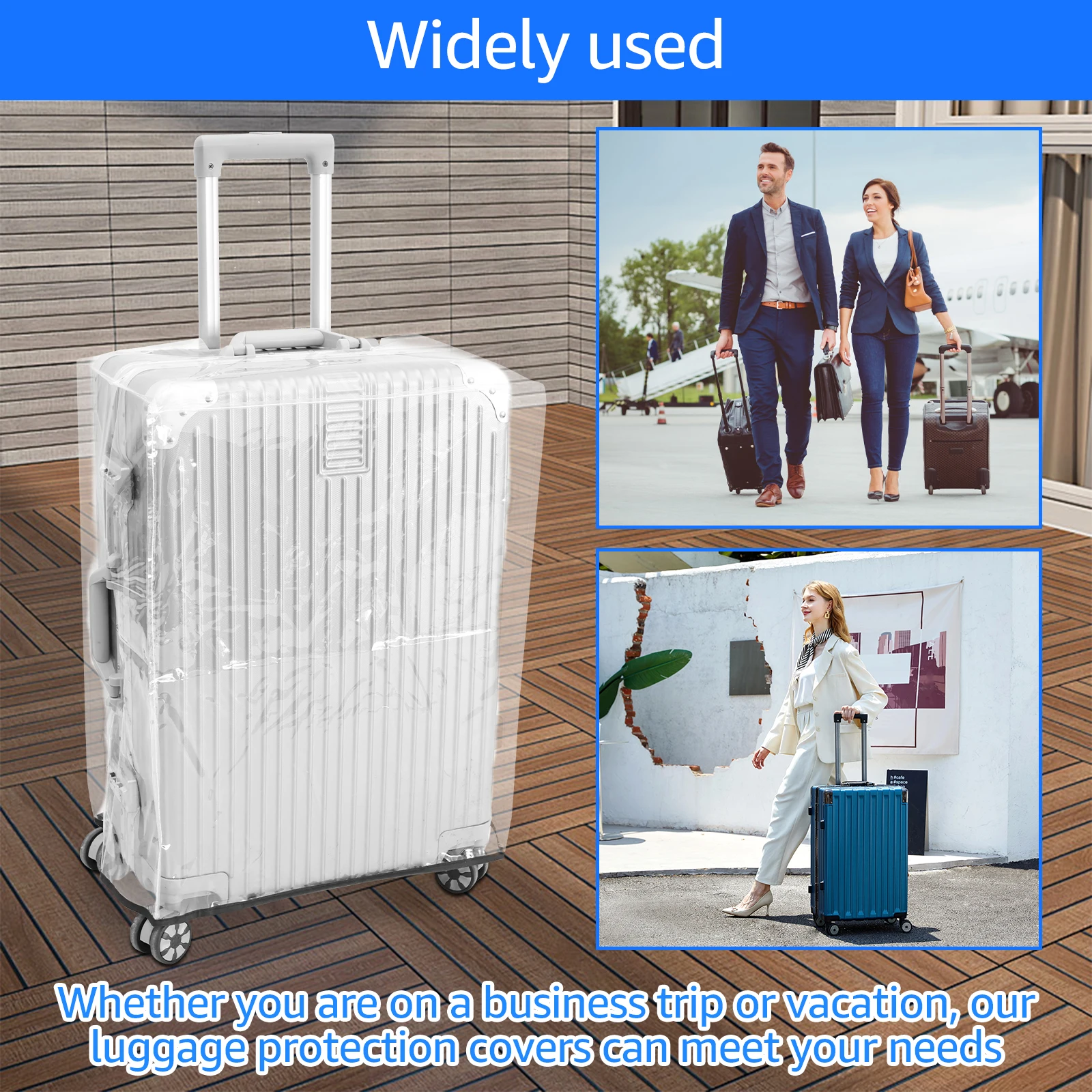 3 Stuks Transparante Pvc Bagag - Luggage Protective Cover Transparent recensie en prijs