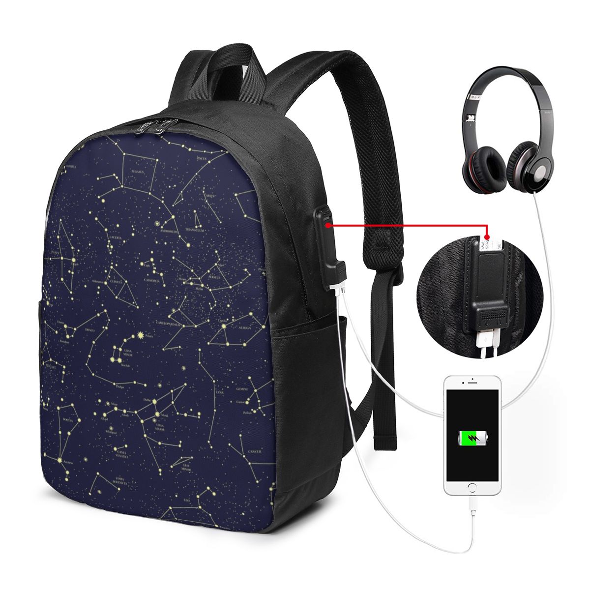 Nachthemel Gouden hemelsterren - Travel Bags recensie en prijs