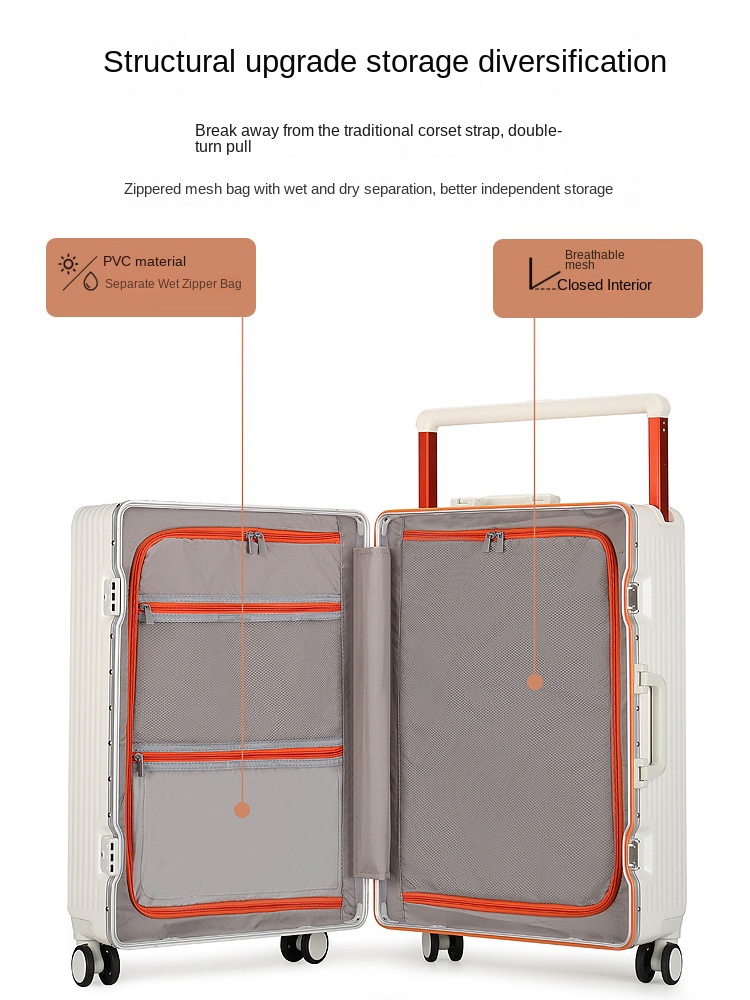 Nieuwe koffer met brede handgr - Spinner Wheel Rolling Suitcase 20 Inch recensie en prijs