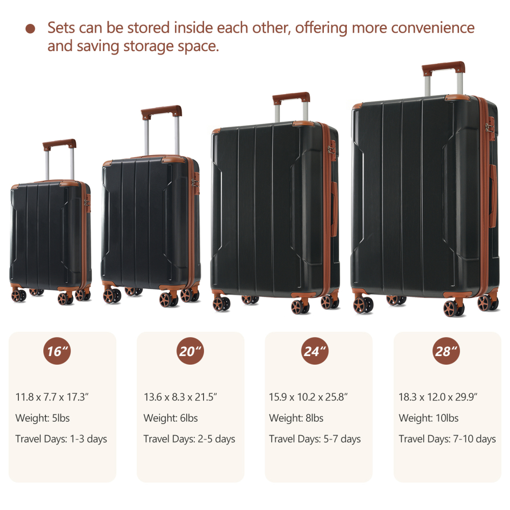 Hardshell koffersset van 6 stu - Expandable Hard Shell Luggage Set recensie en prijs