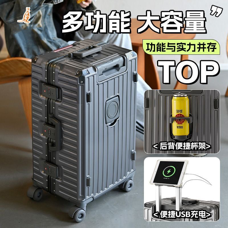 Grote reiskoffer met aluminium - Aluminum Frame Carry On Luggage recensie en prijs