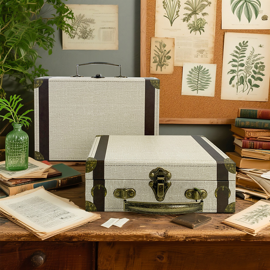 2 stuks vintage koffer-stijl o - Retro Vintage Trunk Suitcase recensie en prijs