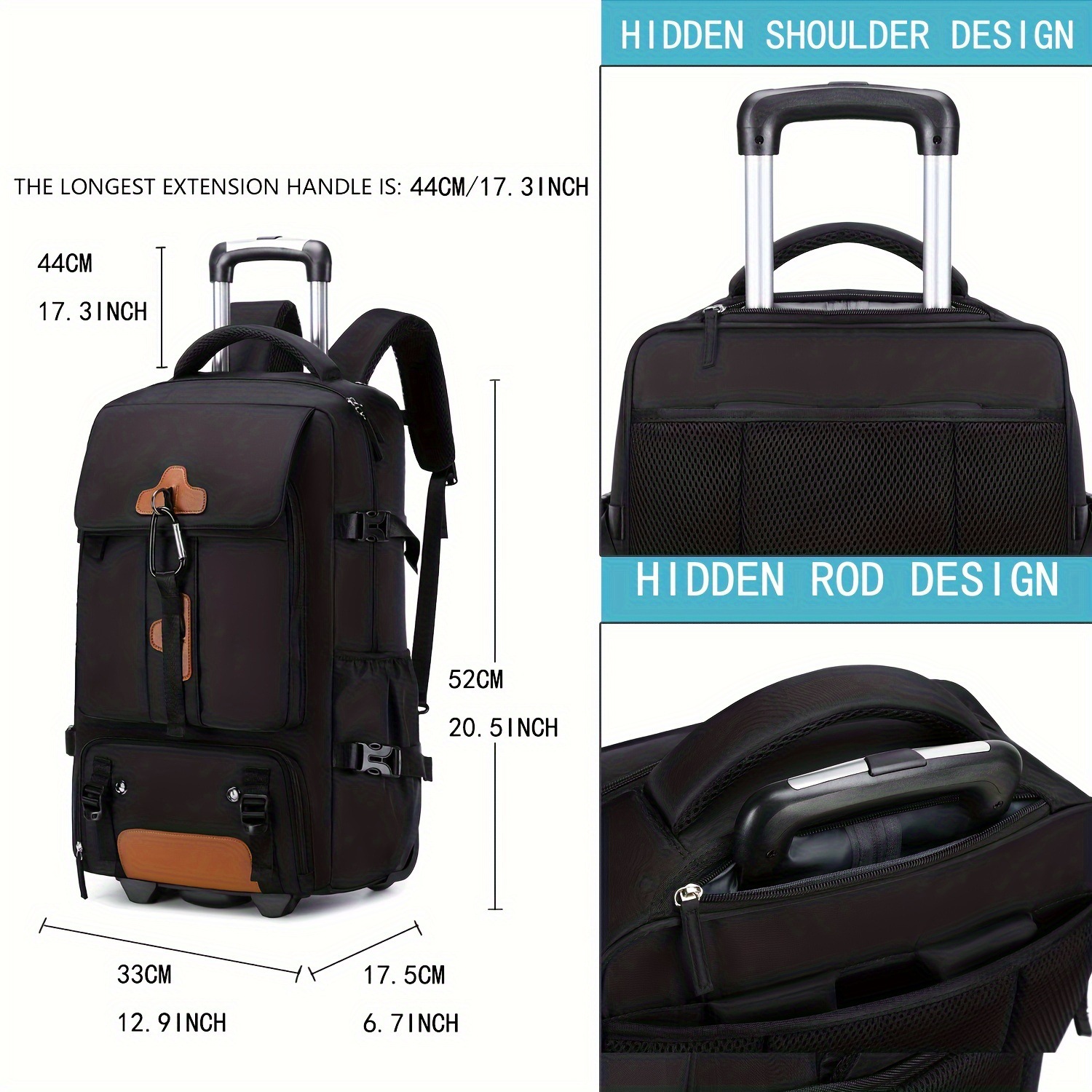 Rolrugzak Reisrugzak met grote - Foldable Rolling Luggage Bag recensie en prijs