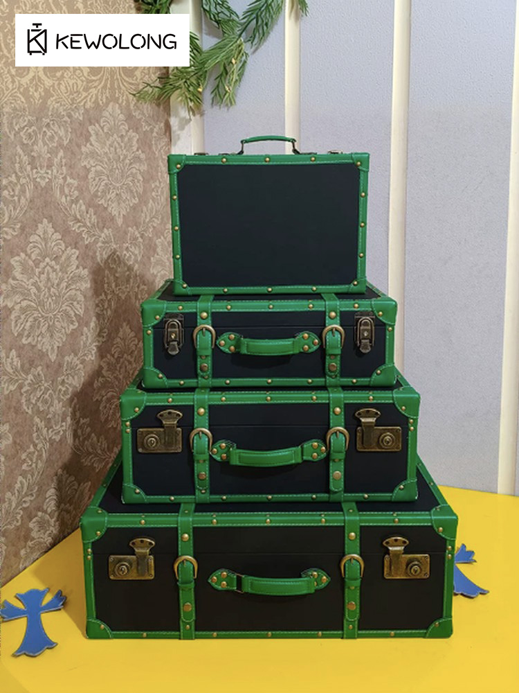 Vintage leren koffer opbergdoo - Retro Vintage Trunk Suitcase recensie en prijs