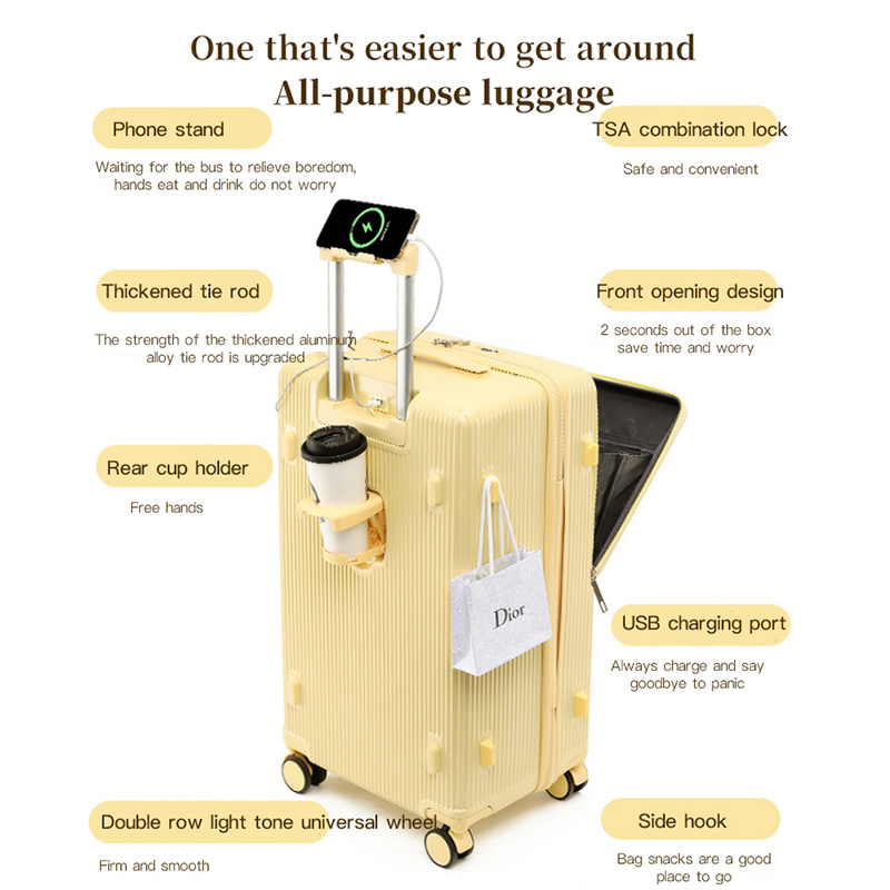 Sushimu Koffer Brede handgreep - Aluminum Frame Carry On Luggage recensie en prijs