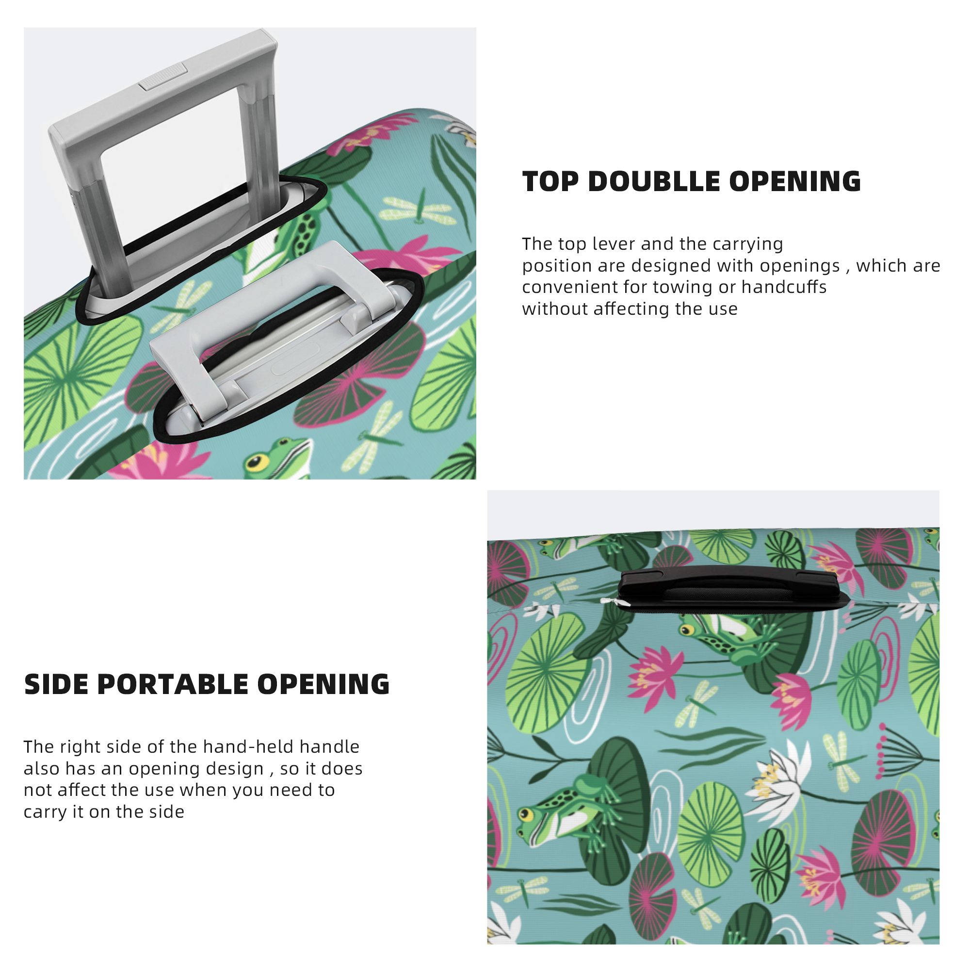 Kikkers en waterlelies Reisbag - Waterproof Suitcase Cover Protector recensie en prijs