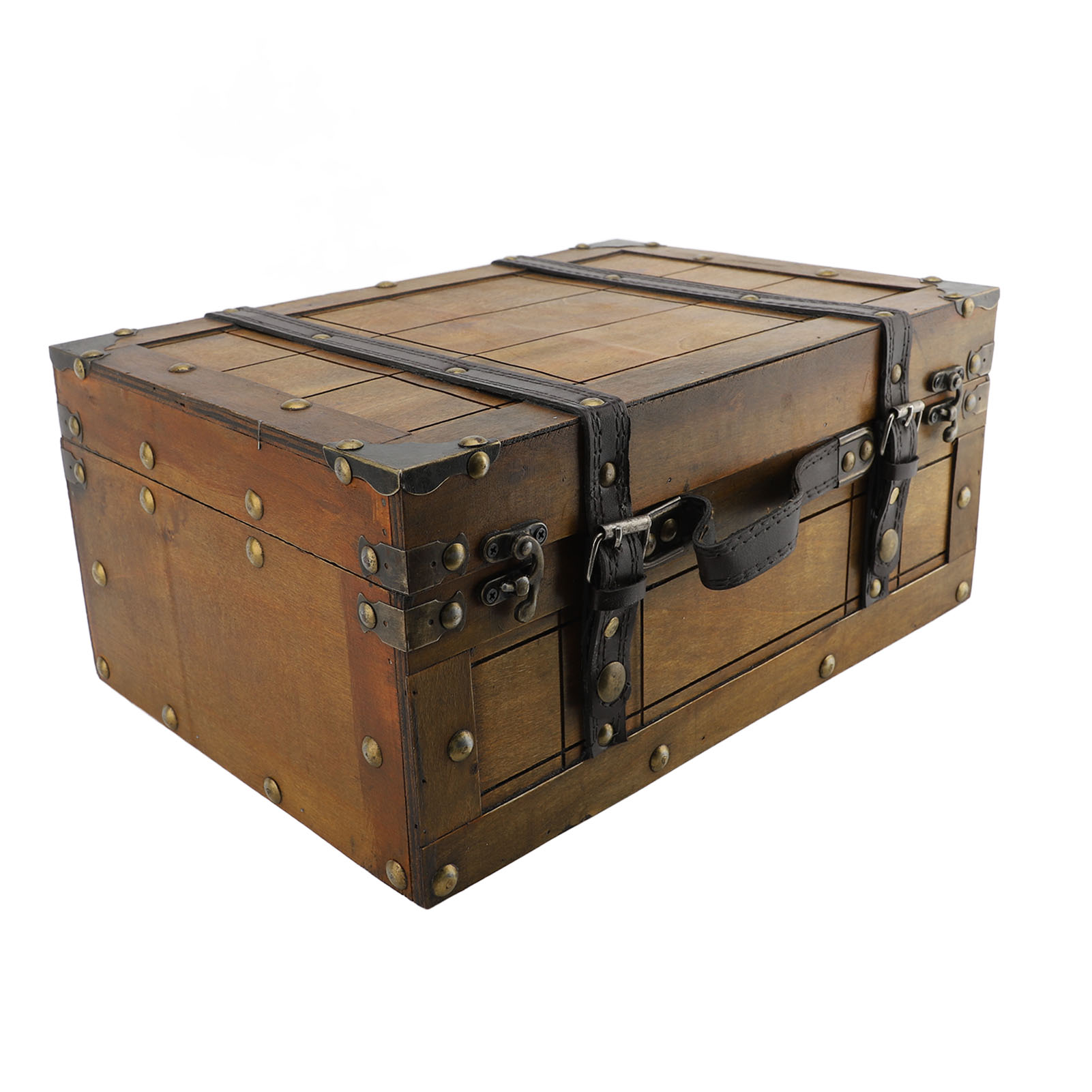 Retro Koffer Synthetisch Hout  - Retro Vintage Trunk Suitcase recensie en prijs