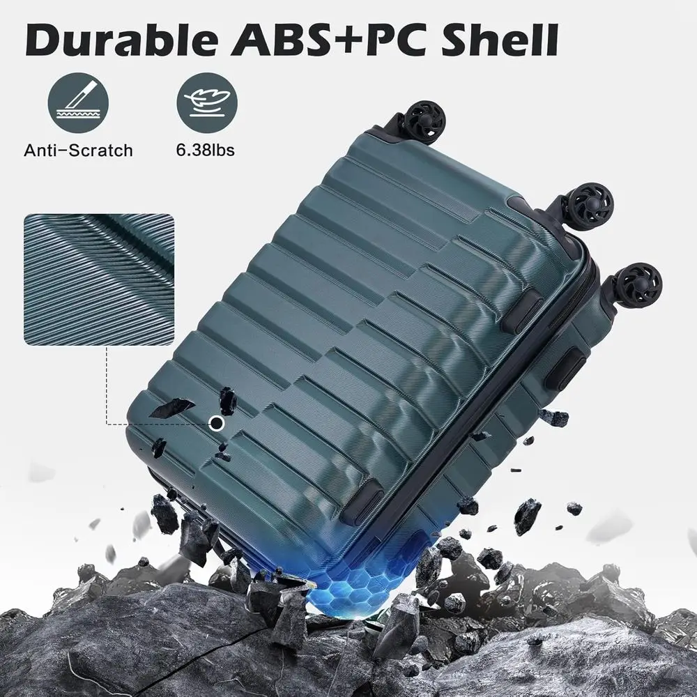 3-delige harde kofferstel met  - Expandable Hard Shell Luggage Set recensie en prijs