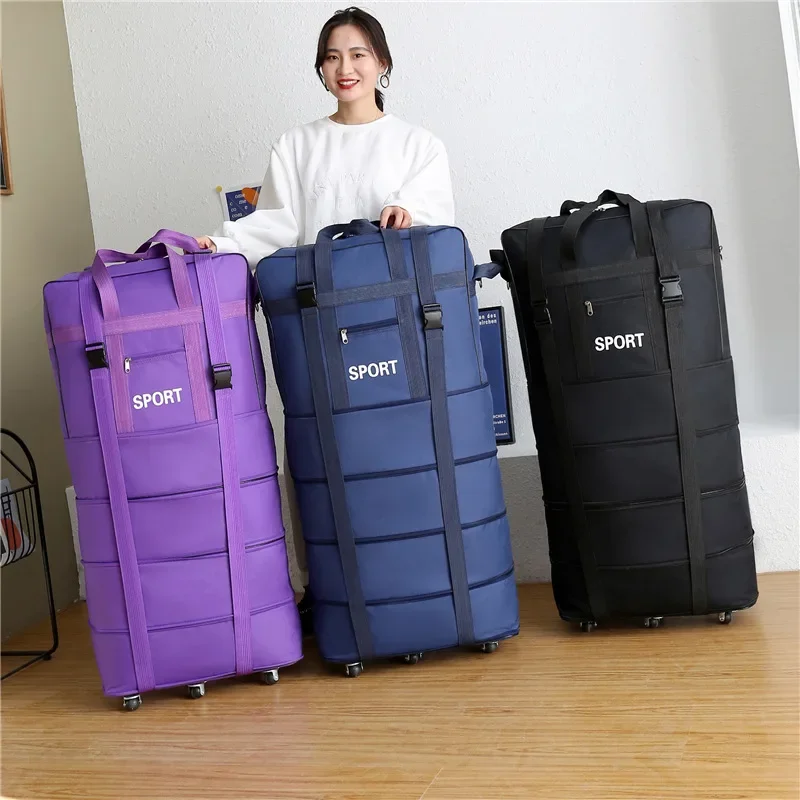Plus luchtvaartmaatschappij in - Foldable Rolling Luggage Bag recensie en prijs